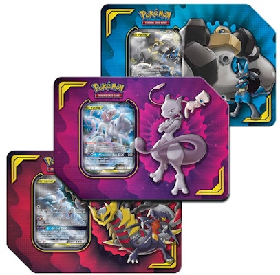 Lata Pokémon TCG Poder en Parejas Mewtwo & Mew GX/Lucario & Melmetal GX/Garchomp & Giratina GX Buy Lata Pokémon TCG Poder en Parejas Mewtwo & Mew GX/Lucario & Melmetal GX/Garchomp & Giratina GX
