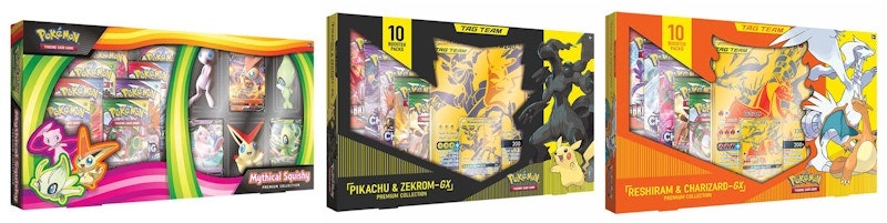 pokemon-tcg-premium-collection-mythical-squishy-reshiram-and-charizard-pikachu-and-zekrom-3x-box-bundle