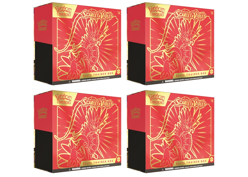 Pokémon TCG Scarlet & Violet Koraidon Elite Trainer Box 4x Lot
