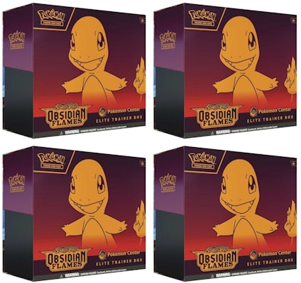 Pokémon TCG Scarlet & Violet Obsidian Flames Pokémon Center Elite Trainer Box 4x Lot Buy Pokémon TCG Scarlet & Violet Obsidian Flames Pokémon Center Elite Trainer Box 4x Lot