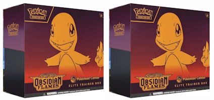 Pokémon TCG Scarlet & Violet Obsidian Flames Pokémon Center Elite Trainer Box 2x Lot Pokémon TCG Scarlet & Violet Obsidian Flames Pokémon Center Elite Trainer Box 2x Lot
