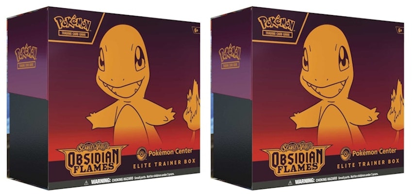 Pokémon TCG Scarlet & Violet Obsidian Flames Pokémon Center Elite Trainer Box 2x Lot Buy Pokémon TCG Scarlet & Violet Obsidian Flames Pokémon Center Elite Trainer Box 2x Lot