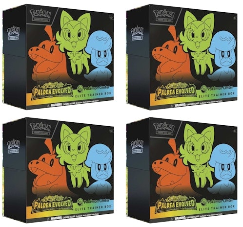 pokemon-tcg-scarlet-and-violet-paldea-evolved-pokemon-center-elite-trainer-box-4x-lot