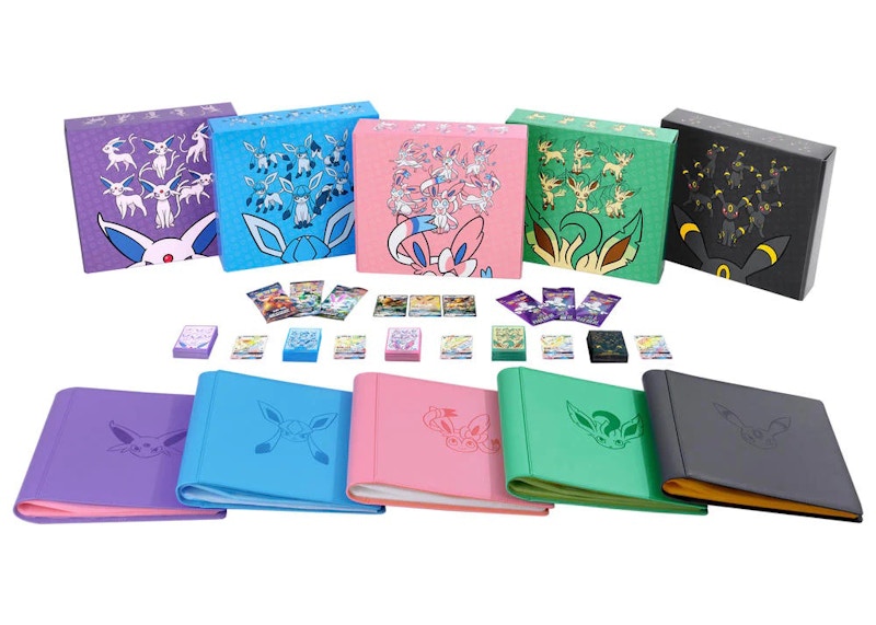 Pokémon TCG Sun & Moon Eevee GX Espeon, Glaceon, Sylveon, Leafeon & Umbreon Gift Box Bundle (Chinese)