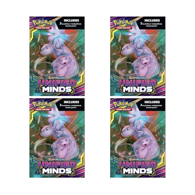 Poké TCG S&M Unified Minds Hanger Box 4X Lot
