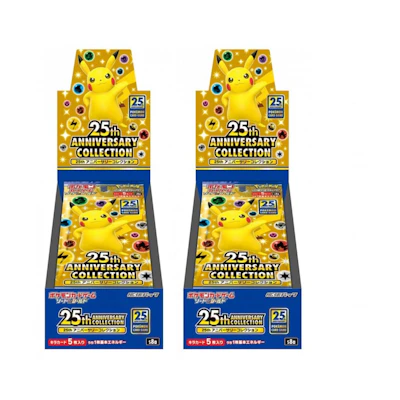 Poké TCG S&S 25th Anniversary Collection Booster Box (Promo Packs Not Included) (JP) 2x Lot