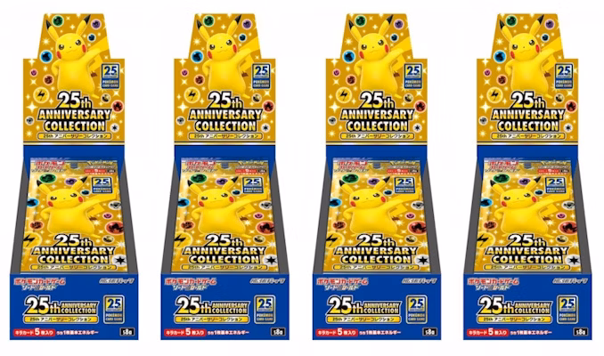 Pokémon TCG Sword & Shield 25th Anniversary Collection Booster Box (Promo Packs Not Included) (Japanese) 4x Lot Buy Pokémon TCG Sword & Shield 25th Anniversary Collection Booster Box (Promo Packs Not Included) (Japanese) 4x Lot