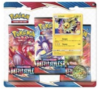 Pokémon TCG Sword & Shield Battle Styles 3 Pack Blister Jolteon - Perisai & Pedang Buy Pokémon TCG Sword & Shield Battle Styles 3 Pack Blister Jolteon - Perisai & Pedang