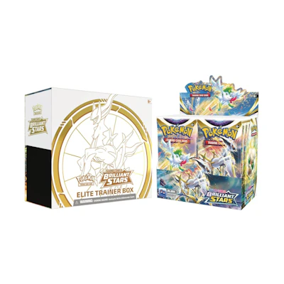 Poké TCG S&S Brilliant Stars Booster Box/Elite Trainer Box 2x Bundle