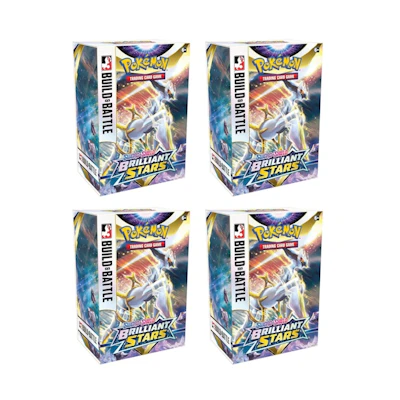Poké TCG S&S Brilliant Stars Build and Battle Box 4x Lot