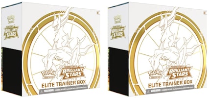 Pokémon TCG Sword & Shield Brilliant Stars Elite Trainer Box 2x Lot Pokémon TCG Sword & Shield Brilliant Stars Elite Trainer Box 2x Lot