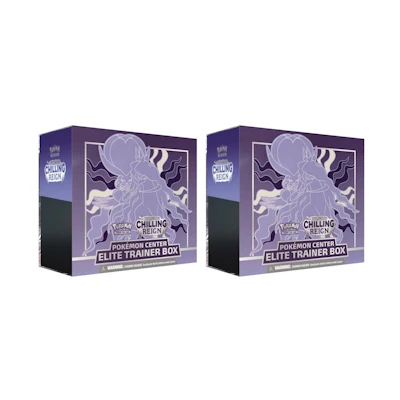 Pokémon TCG Sword & Shield Chilling Reign (Pokémon Center Exclusive) Elite Trainer Box (Shadow Rider Calyrex) 2x Lot