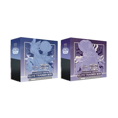 Poké TCG S&S Chilling Reign (Pokémon Center Exclusive) Elite Trainer Box Ice Rider Calyrex/Shadow Rider Calyrex 2x Bundle
