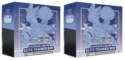 Pokémon TCG Sword & Shield Chilling Reign (Pokémon Center Exclusive) Elite Trainer Box (Ice Rider Calyrex) 2x Lot Pokémon TCG Sword & Shield Chilling Reign (Pokémon Center Exclusive) Elite Trainer Box (Ice Rider Calyrex) 2x Lot