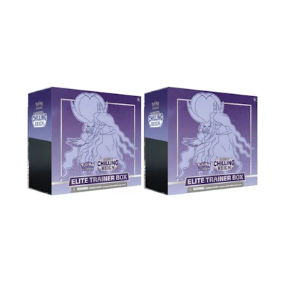 Poké TCG S&S Chilling Reign Elite Trainer Box (Shadow Rider Calyrex) 2x Lot