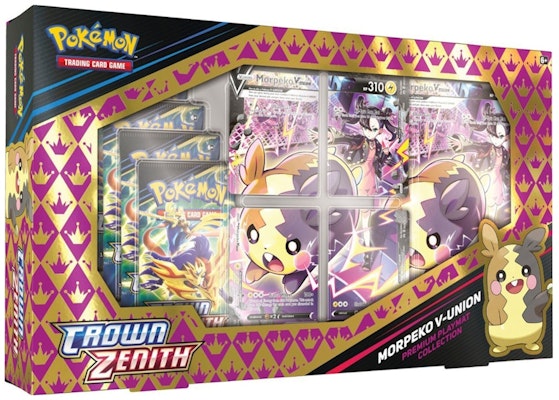 Pokémon TCG Sword & Shield Crown Zenith Morpeko V-UNION Premium Playmat Collection Box Buy Pokémon TCG Sword & Shield Crown Zenith Morpeko V-UNION Premium Playmat Collection Box