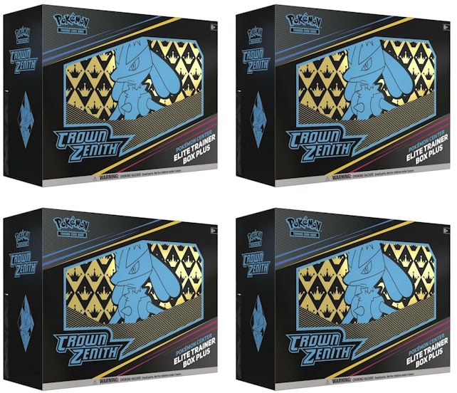 pokemon-tcg-sword-and-shield-crown-zenith-pokemon-center-elite-trainer-box-plus-4x-lot