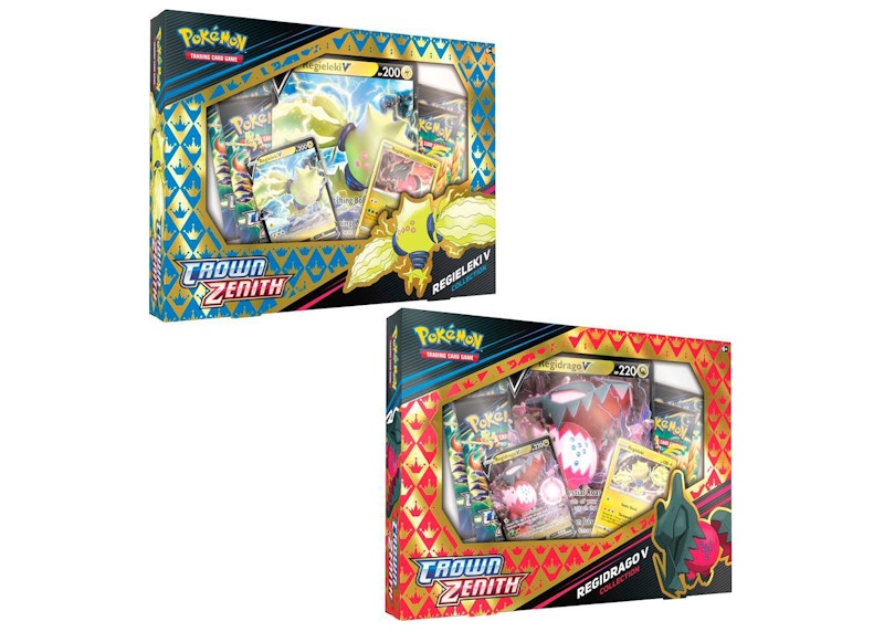 Buy Pokémon TCG Espada & Escudo Corona Zenith Regieleki V y Regidrago V Caja 2x Pack