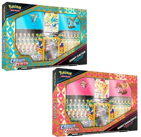 pokemon-tcg-sword-and-shield-crown-zenith-shiny-zacian-and-shiny-zamazenta-premium-figure-collection-box-2x-bundle