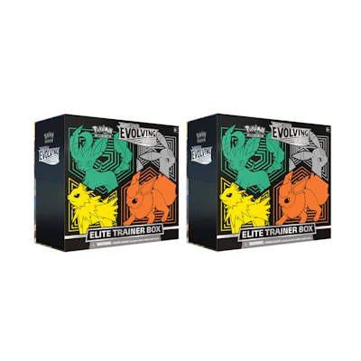 Poké TCG S&S Evolving Skies Elite Trainer Box (Flareon/Jolteon/Umbreon/Leafeon) 2x Lot