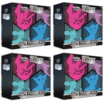 Pokémon TCG Sword & Shield Evolving Skies Elite Trainer Box (Glaceon/Vaporeon/Sylveon/Espeon) 4x Lot Pokémon TCG Sword & Shield Evolving Skies Elite Trainer Box (Glaceon/Vaporeon/Sylveon/Espeon) 4x Lot