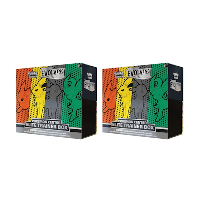Poké TCG S&S Evolving Skies Pokémon Center Elite Trainer Box (Flareon/Jolteon/Umbreon/Leafeon) 2x Lot