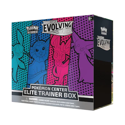 Poké TCG S&S Evolving Skies Pokémon Center Elite Trainer Box (Glaceon/Vaporeon/Sylveon/Espeon)
