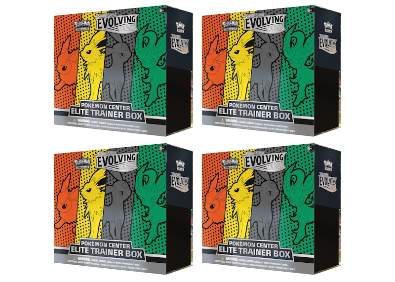 Pokémon TCG Sword & Shield Evolving Skies Pokémon Center Elite Trainer Box (Flareon/Jolteon/Umbreon/Leafeon) 4x Lot