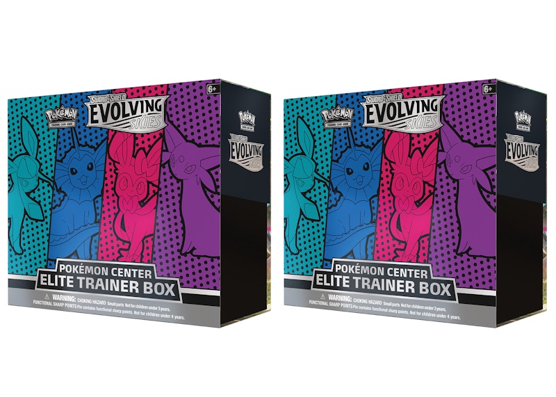 Buy 寶可夢 TCG 劍與盾系列 進化天際 寶可夢中心 訓練家精英盒 (冰伊布/水伊布/仙子伊布/太陽伊布) 2盒組