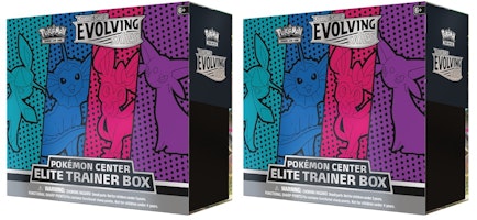 Pokémon TCG Sword & Shield Evolving Skies Pokémon Center Elite Trainer Box (Glaceon/Vaporeon/Sylveon/Espeon) 2x Lot Pokémon TCG Sword & Shield Evolving Skies Pokémon Center Elite Trainer Box (Glaceon/Vaporeon/Sylveon/Espeon) 2x Lot
