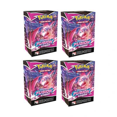 Poké TCG S&S Fusion Strike Build & Battle Box 4x Lot