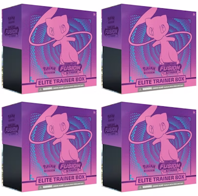 Pokémon TCG Sword & Shield Fusion Strike Elite Trainer Box 4x Lot Buy Pokémon TCG Sword & Shield Fusion Strike Elite Trainer Box 4x Lot
