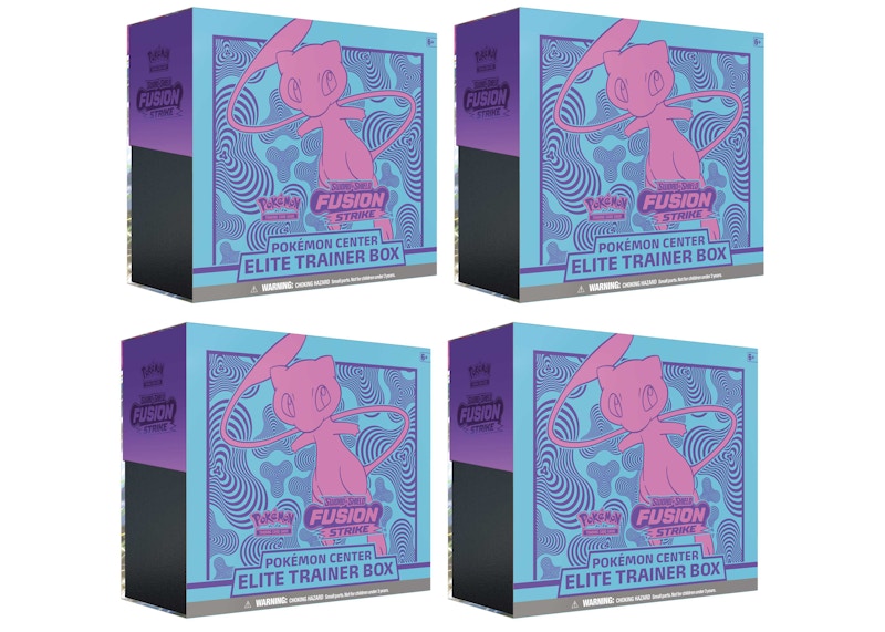 Buy 寶可夢卡牌遊戲 劍與盾 融合打擊 寶可夢中心 訓練家精英箱 4盒組合