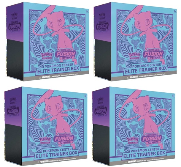 pokemon-tcg-sword-and-shield-fusion-strike-pokemon-center-elite-trainer-box-4x-lot