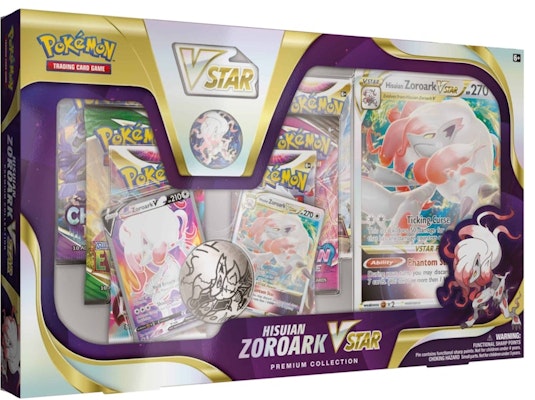 Pokémon TCG Sword & Shield Hisuian Zoroark VSTAR Premium Collection Box Buy Pokémon TCG Sword & Shield Hisuian Zoroark VSTAR Premium Collection Box