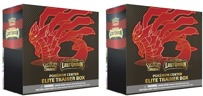 pokemon-tcg-sword-and-shield-lost-origin-pokemon-center-elite-trainer-box-2x-lot