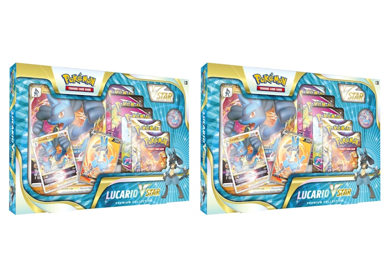 Pokémon TCG Sword & Shield Lucario VSTAR Premium Collection Box 2x Lot