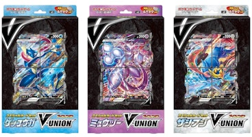 Pokémon TCG Sword & Shield Mewtwo/Greninja/Zacian V-UNION Special Card Set (Japanese) Bundle Pokémon TCG Sword & Shield Mewtwo/Greninja/Zacian V-UNION Special Card Set (Japanese) Bundle
