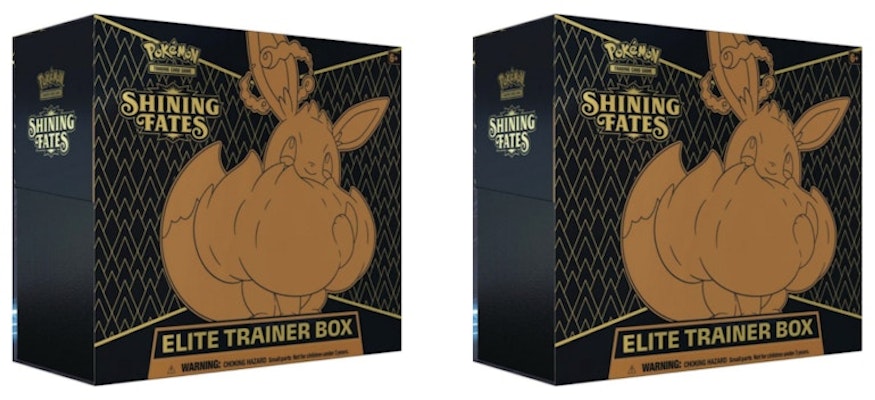 Kotak Lot 2X Pokémon TCG Sword & Shield Shining Fates Elite Trainer Buy Kotak Lot 2X Pokémon TCG Sword & Shield Shining Fates Elite Trainer