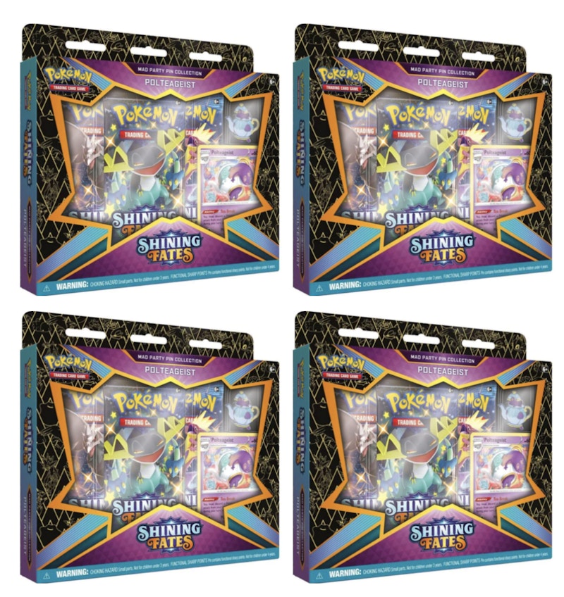 Buy 포켓몬 카드게임 샤이니 운명 광란의 파티 폴티게이스트 핀 컬렉션 4개 세트 
