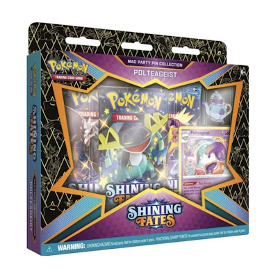 Pokémon TCG Sword & Shield Shining Fates Mad Party Pin Collection Polteageist