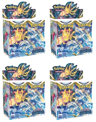 Kotak Booster Pokémon TCG Sword & Shield Silver Tempest 4x Lot Buy Kotak Booster Pokémon TCG Sword & Shield Silver Tempest 4x Lot