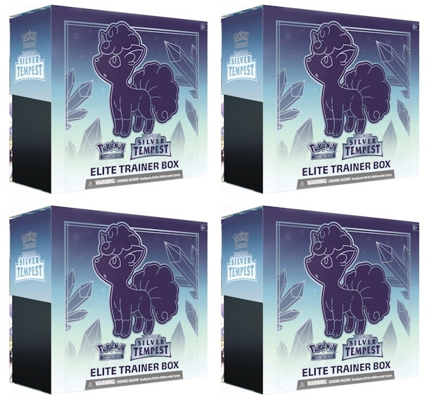 pokemon-tcg-sword-and-shield-silver-tempest-elite-trainer-box-4x-lot