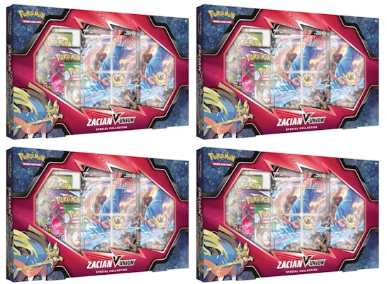 Pokémon TCG Sword & Shield Zacian V-UNION Koleksi Spesial Kotak 4x Lot Buy Pokémon TCG Sword & Shield Zacian V-UNION Koleksi Spesial Kotak 4x Lot