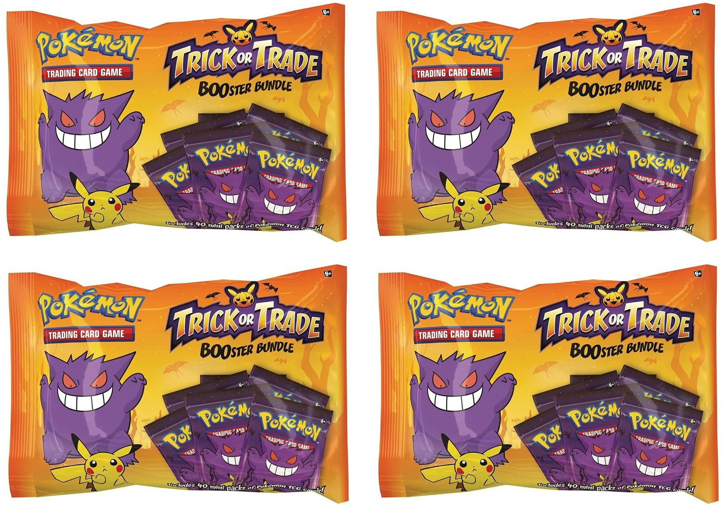Pokémon Tcg Trick Or Trade Halloween Booster Bundle 40 Packs 4x Lot Novelship 