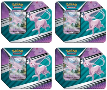 Pokémon TCG V Heroes Espeon V Tin (5 Pack) 4x Lot Pak Buy Pokémon TCG V Heroes Espeon V Tin (5 Pack) 4x Lot Pak