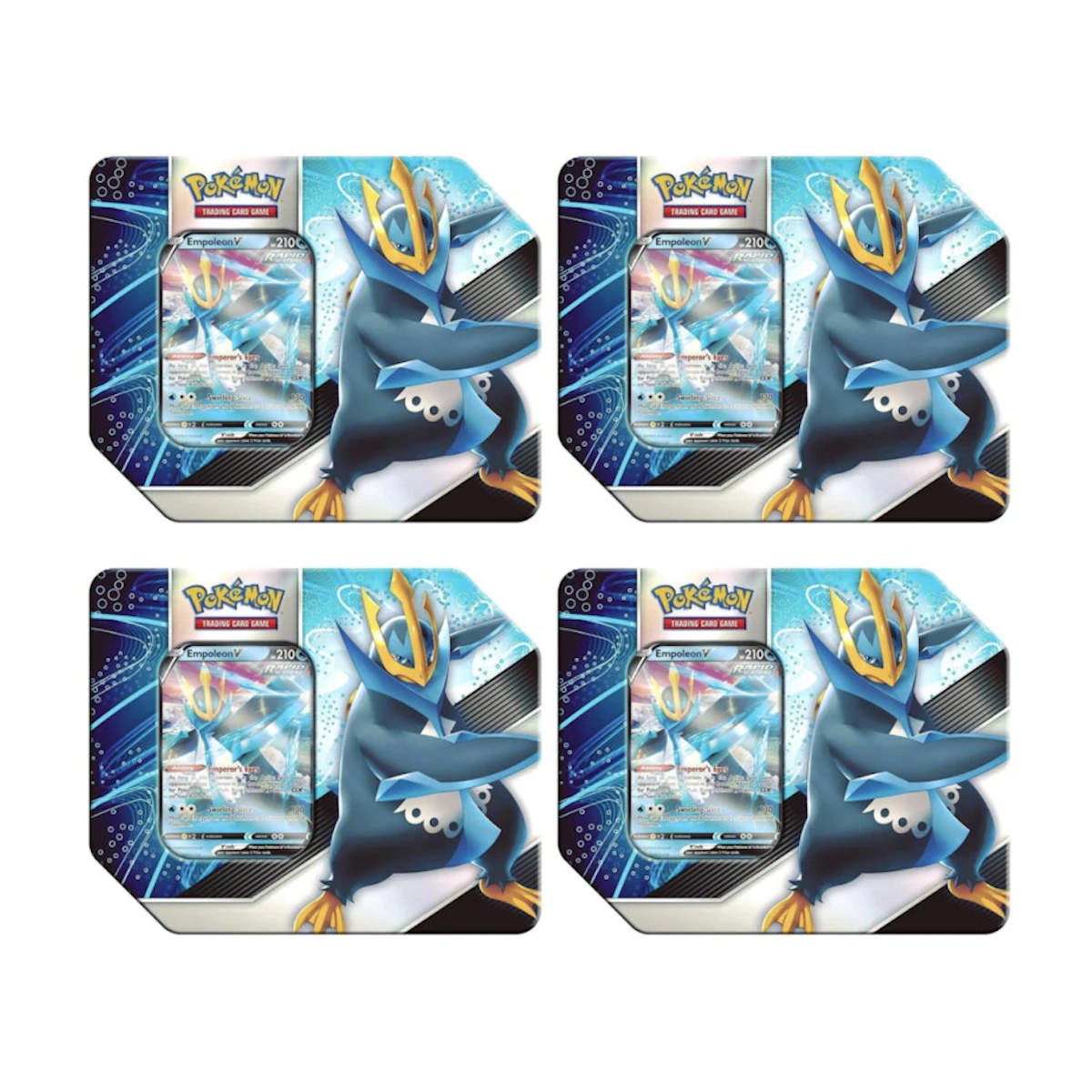 Buy Pokmon TCG V Strikers Empoleon V Tin 4x Lot - Novelship Buy Pokmon TCG V Strikers Empoleon V Tin 4x Lot - Novelship