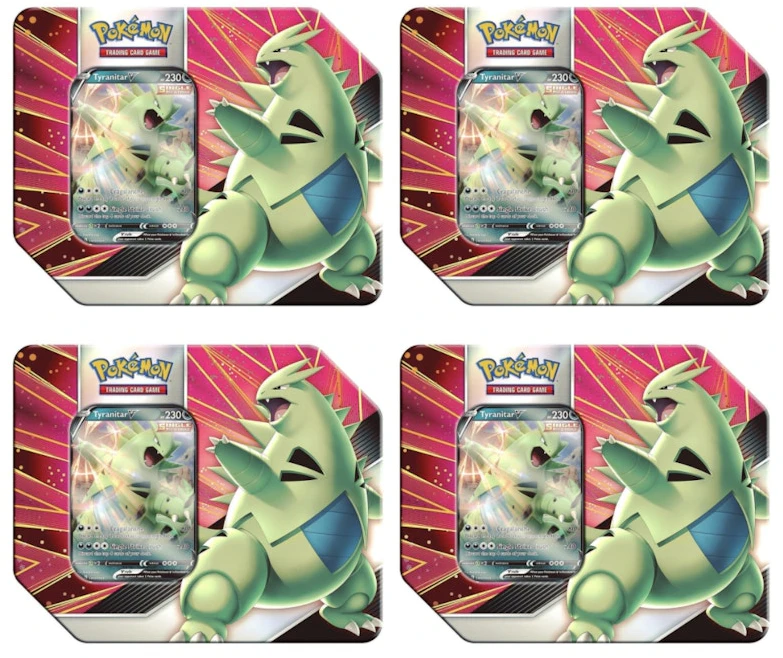 pokemon-tcg-v-strikers-tyranitar-v-tin-4x-lot