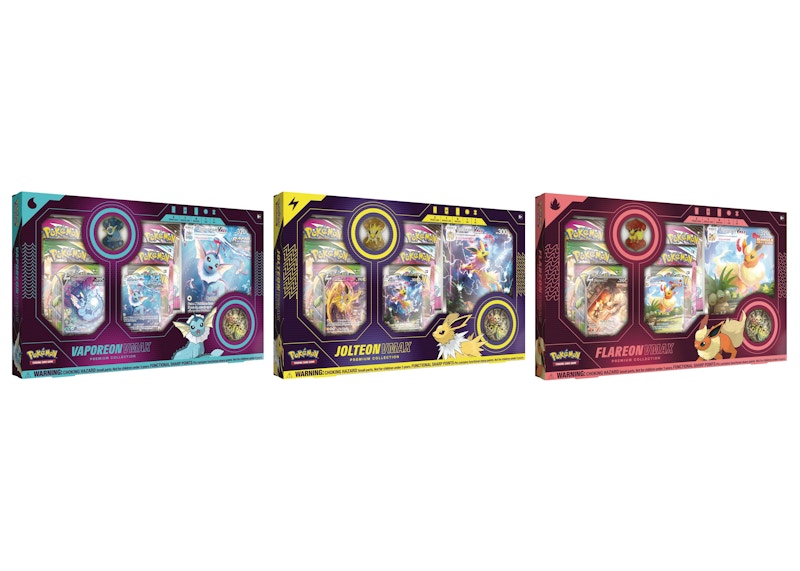 Buy 포켓몬 TCG Vaporeon V/Jolteon V/Flareon V VMAX 프리미엄 컬렉션 3종 세트 (US 버전) 

