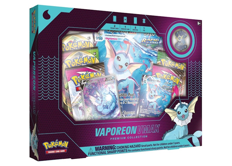 Buy Kotak Koleksi Premium Pokémon TCG Vaporeon V VMAX (Versi Inggris)